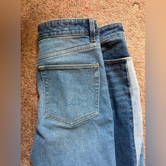 Stylish ASOS Patchwork Blue Denim Skinny Jeans EUC - Picture 6 of 8